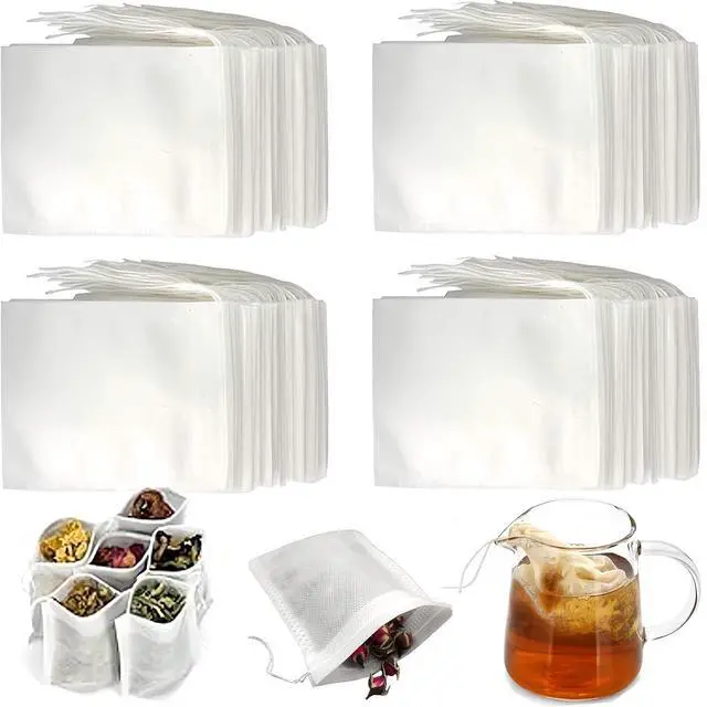 Main image of 400 PCS Disposable Tea Bags for Loose Leaf Tea-Tea Filter Bags Small Tea Bag with Drawstring, Empty Tea Infuser Sachets for Loose Leaf Tea, Coffee, Spice, Herbs (2.75 x 3.54 inch)