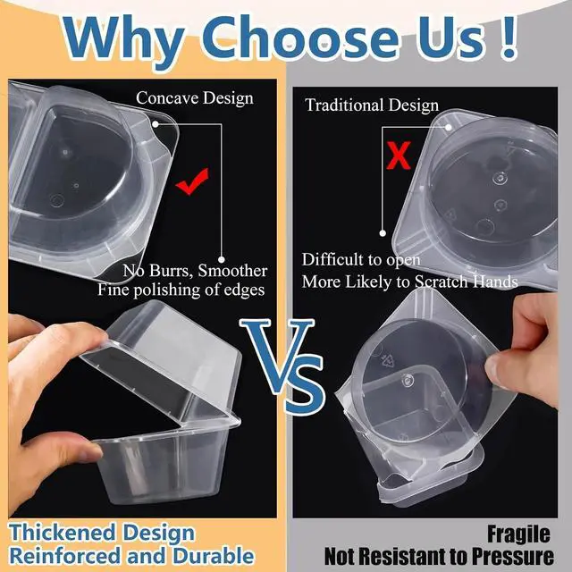 Alt view image 6 of 7 - 10OZ Reusable Snack Containers with Lids | Snack Pack Containers 10 Pcs | Snackle Box Portion Control | Meal Prep Containers | Double Compartment Snack Containers for Travel - Camping Essentials