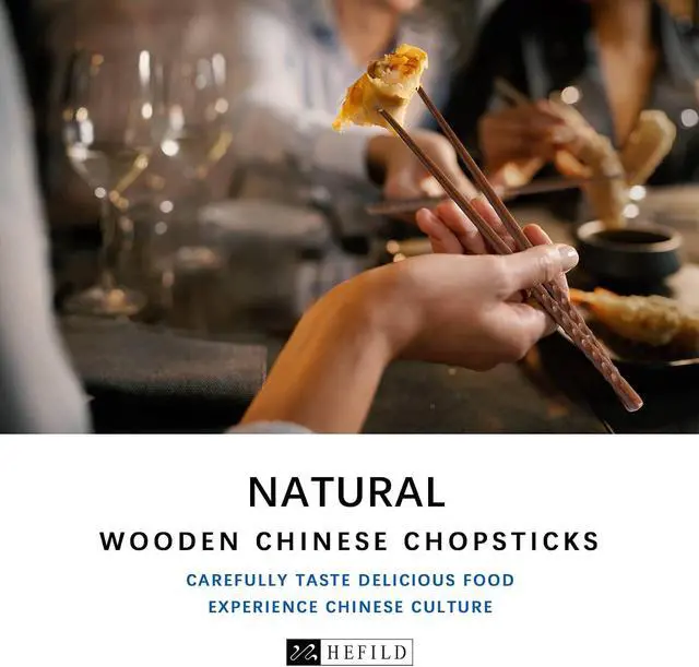 Alt view image 4 of 4 - Reusable Wooden Chopsticks Set, 2 Pairs, 9.2 Inch, Concave Rests | Spiral grooves support control; four-sided concave rests keep tips raised between bites in a polished, gift-ready dining set.
