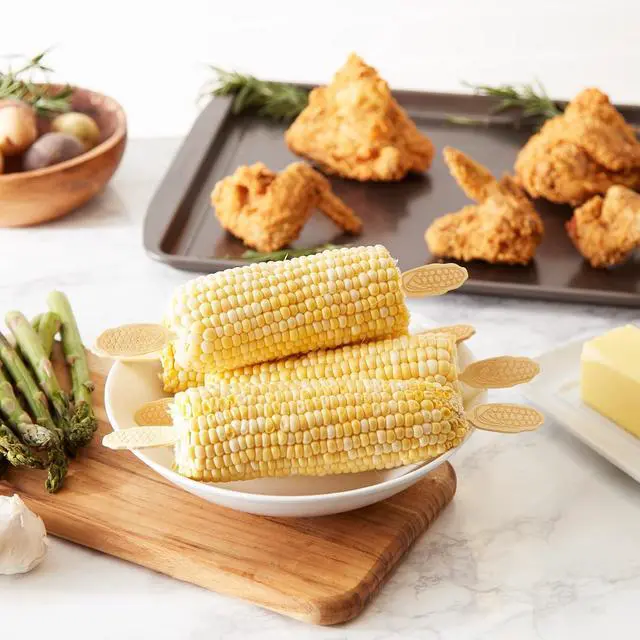 Alt view image 4 of 7 - RSVP International Corn On the Cob Holders/Appetizer Picks Set Protect Hands from Heat & Mess, Disposable, 50-Count, Bamboo