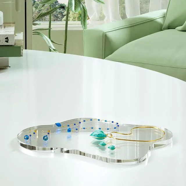 Alt view image 3 of 7 - Acrylic Coaster Decorative Plates, Irregular Bar Drink Coaster, Clear Cloud Shape Coffee Cup Coaster, Perfect for Tabletop Protection and Accessories Display.(Clear)