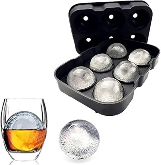 Main image of Silicone Round Ice Cube Mold, Round Ice Cube Trays for Freezer with Funnel | - Easy Release Ice Cube Tray Circle Balls for Whiskey Cocktails Bourbon