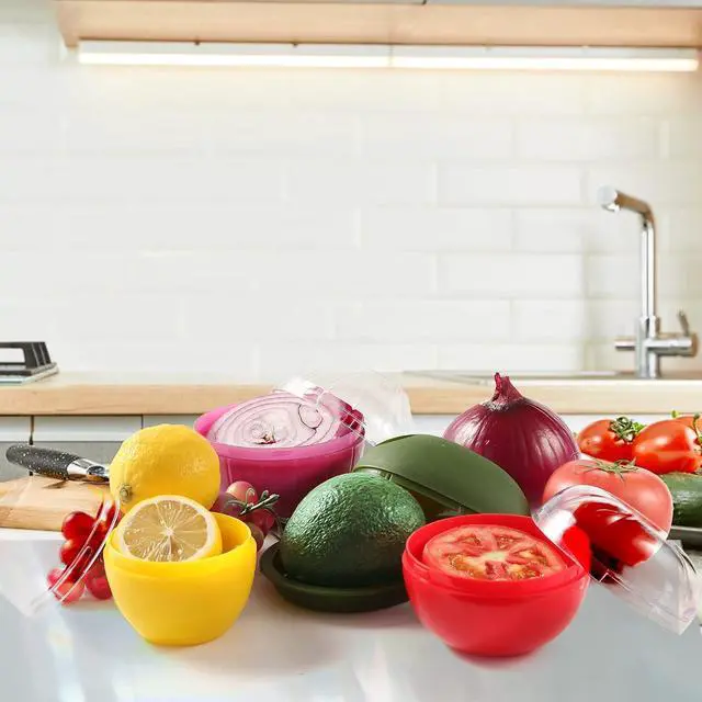Alt view image 6 of 6 - Avocado Storage Containers, Reusable Avocado Keeper for Fridge, Individual Avocado Saver Holder Organizer for Refrigerator to Keep Avocado Fresh