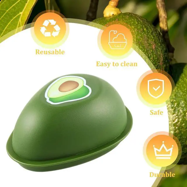 Alt view image 2 of 6 - Avocado Storage Containers, Reusable Avocado Keeper for Fridge, Individual Avocado Saver Holder Organizer for Refrigerator to Keep Avocado Fresh