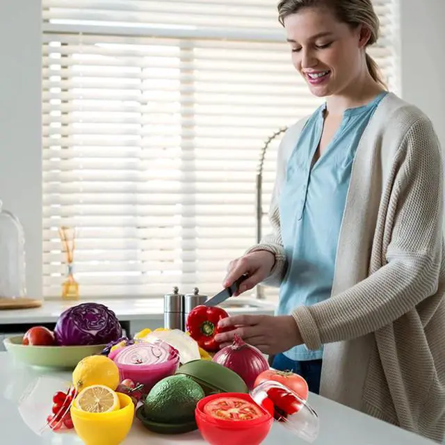 Alt view image 5 of 6 - Avocado Storage Containers, Reusable Avocado Keeper for Fridge, Individual Avocado Saver Holder Organizer for Refrigerator to Keep Avocado Fresh
