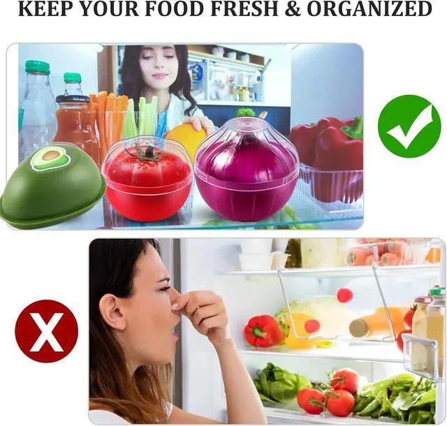 Alt view image 4 of 6 - Avocado Storage Containers, Reusable Avocado Keeper for Fridge, Individual Avocado Saver Holder Organizer for Refrigerator to Keep Avocado Fresh