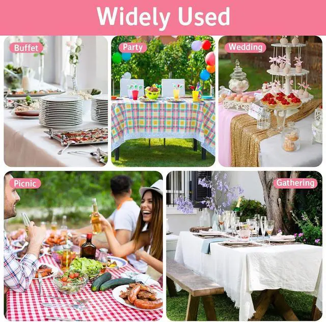 Alt view image 3 of 7 - Tecbeauty Clear Tablecloth Clips, 36Pcs Plastic Table Cover Holder Clamps, Large Table Cloth Clips for Outdoor Party Camping Picnic Christmas Wedding, Transparent PS Plastic Material