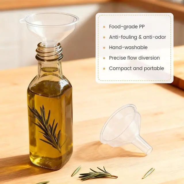 Alt view image 6 of 7 - 12 Pcs Mini Funnel Set with Droppers, Small Funnels for Bottles | Mini funnel kit for essential oils, perfume, spices, powders, travel bottles, and DIY refills