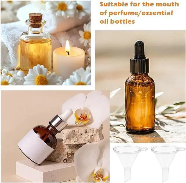 Alt view image 3 of 7 - 12 Pcs Mini Funnel Set with Droppers, Small Funnels for Bottles | Mini funnel kit for essential oils, perfume, spices, powders, travel bottles, and DIY refills
