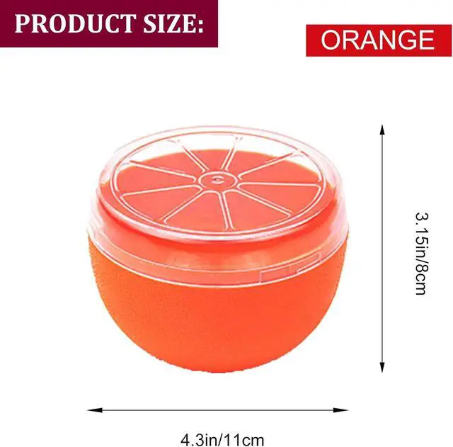 Alt view image 3 of 5 - Orange Storage Containers, Reusable Grapefruit Keeper for Refrigerator, Individual Orange Saver Holder Organizer for Fridge to Keep Orange Fresh
