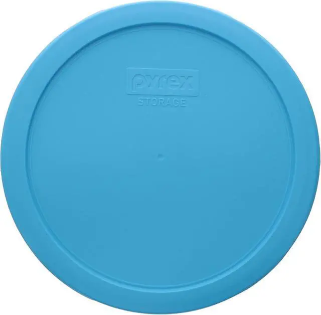 Alt view image 2 of 3 - Pyrex 7402-PC Bright Blue Pantone Food Storage Lid (2-Pack) - Made in USA | Replacement Cover | BPA-Free Plastic | Round Shape | Fits 7402 Sculpted Mixing Bowl & 7203 Glass Bowl | Dishwasher Safe