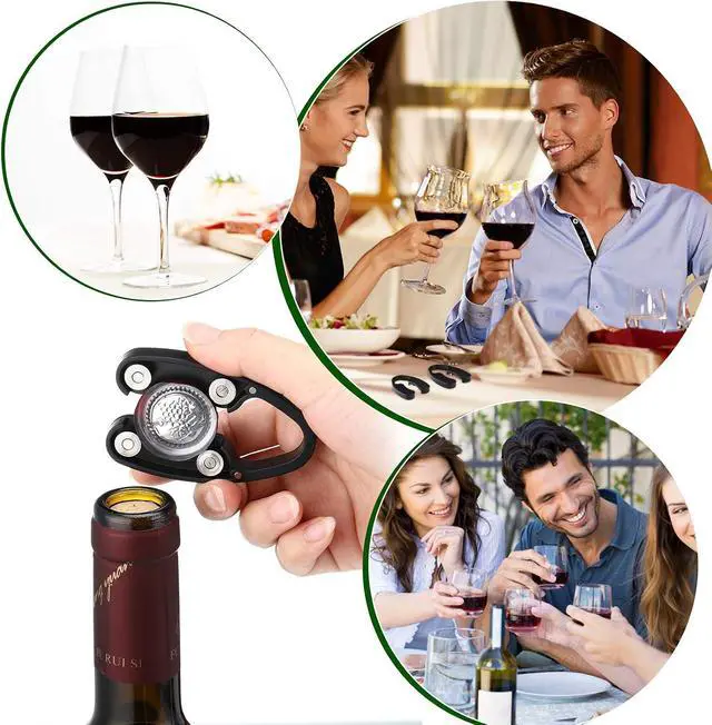 Alt view image 6 of 6 - Foil Cutter for Wine Bottles Magnetic Black Wine Foil Tools Stainless Steel ABS Cutters Bottle Opener Top Removes Effortlessly Design for Outdoor Indoor Parties Daily Application Accessory