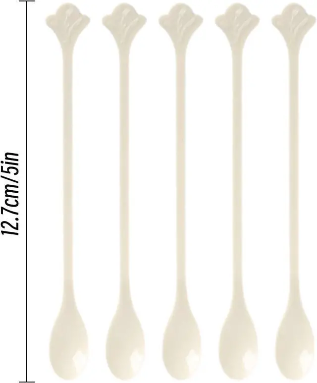 Alt view image 2 of 6 - 200 Pcs Coffee Cocktail Stirrer Stick Spoon Disposable Plastic Mini Stir Cup Drink Kitchen Dining Coffee Tea Spoon, Utensils Accessories Bar Restaurant
