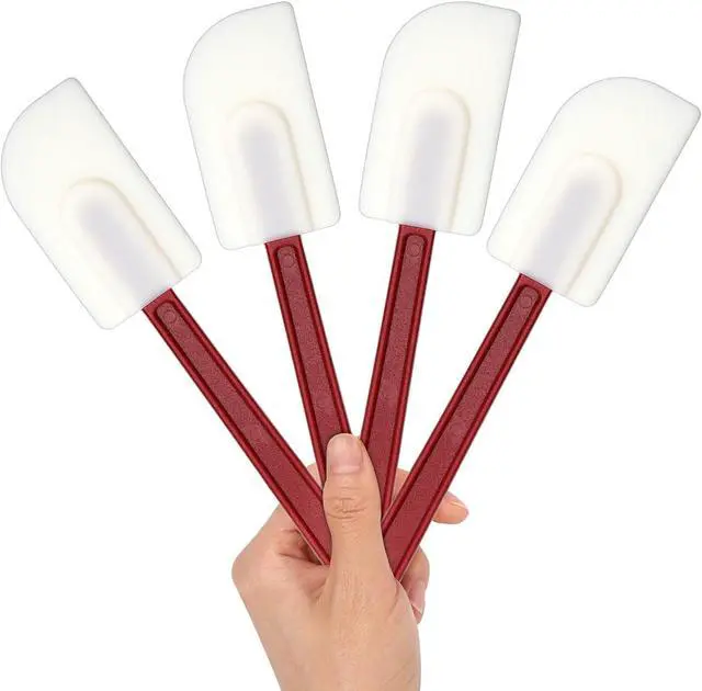 Main image of 4 PCS Heat Resistant Silicone Spatulas, 10-Inch Silicone Scraper Spatula | Commercial Grade Flexible Rubber Spatula Set for Kitchen Cook Baking Mixing Utensil Dishwasher