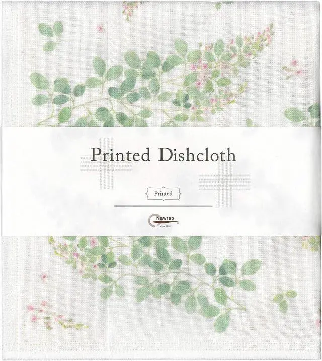 Main image of Nawrap Printed Dishcloth, Bush Clover Print, Made in Japan