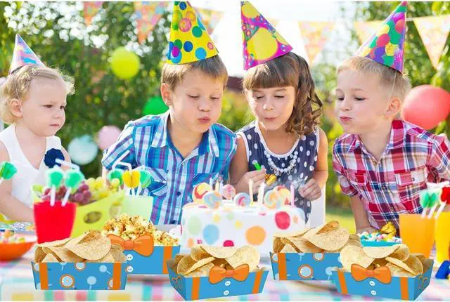 Alt view image 4 of 6 - 24pcs Cartoon Construction Theme Birthday Party Supplies Orange Blue Food Trays Fire Truck Fireman Happy Birthday Party Decorations Favors