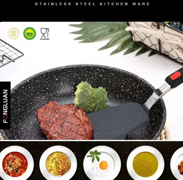 Alt view image 5 of 5 - Flexible Silicone Turner Spatula, 600°F Heat-Resistant, BPA Free, Nonstick Kitchen Turner for Eggs, Pancakes, Burgers - Dishwasher Safe, Black