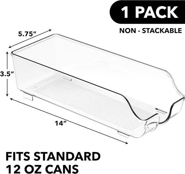Alt view image 2 of 7 - Simple Houseware Soda Can Organizer Dispenser for Refrigerator/Pantry | Clear
