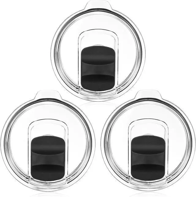Main image of 3 Pack Tumbler Lids for Yeti, 20 oz Magnetic Replacement Tops for 20 oz Tumbler, 16 oz Pints, 10/24 oz Mug, 10 oz Lowball, Spill Proof Covers with Magnetic Slider for Ozark Trail, Old Style Rtic