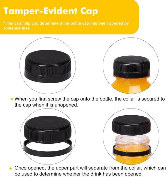Alt view image 4 of 7 - BAKHUK 10pcs 12oz Empty Plastic Juice Bottles with Caps, Sticker Labels | Plastic Water Bottles with Lids, Reusable Clear Bulk Beverage Containers for Juice, Milk and Other Beverages