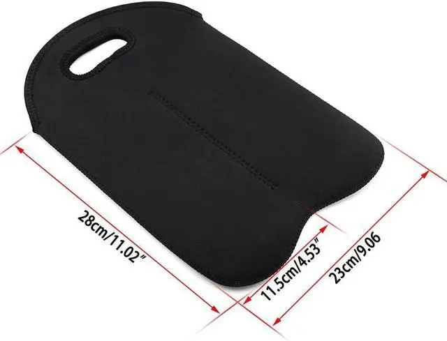 Alt view image 6 of 7 - Hipiwe 2 Bottle Wine Carrier Tote Bag Portable Neoprene Wine Travel Holder | Insulated Wine Bottle Holder for Travel Picnic Party, Wine Cooler Bag Gift for Water Bottle Beer Drinks, Black+Purple