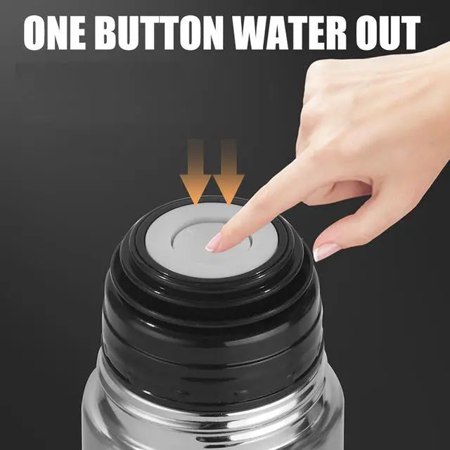 Alt view image 5 of 7 - Stainless Steel Insulated Thermal Bottle With Cup Double Walled Flask Vacuum Insulated Tumbler Water Bottle for Tea Hot And Cold Drinks Coffee Cup Sport Travel Mug (12 Ounces)