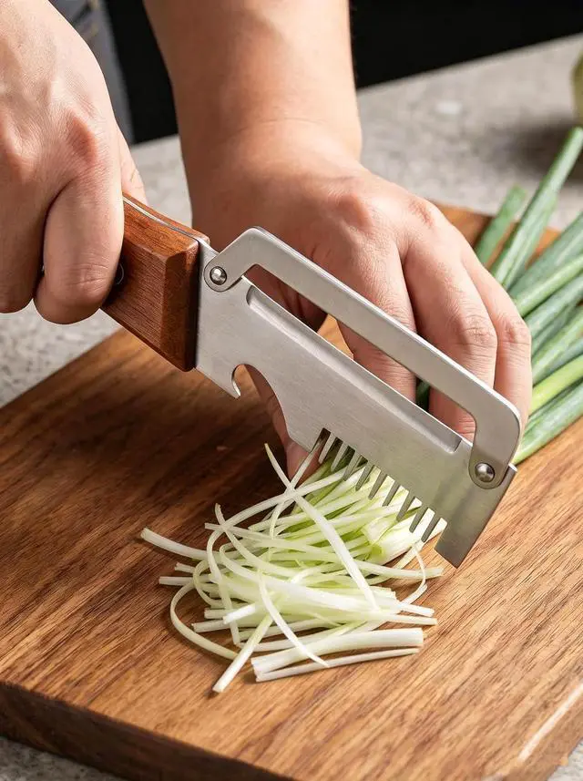 Alt view image 5 of 7 - 3-in-1 Multifunctional Vegetable Peeler with wooden grip, integrated grater and bottle opener. Practical kitchen tool for peeling, grating and opening bottles, perfect for fruits & vegetables. (1 PCS)