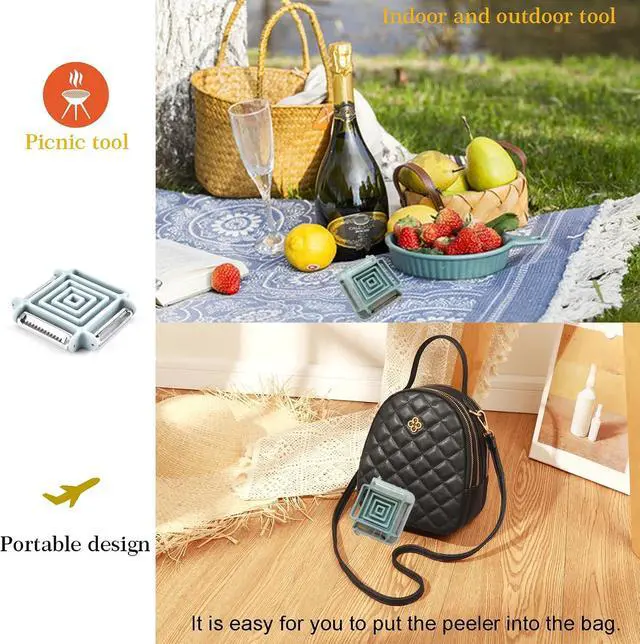 Alt view image 3 of 7 - Portable Travel Vegetable Peeler for Fruit Veggie Potatoes Carrot Cucumber Peelers for Kitchen Potato Peelers Apple Peelers Julienne Peeler Fruit Peeler Carrot Peeler Kitchens Aid Kitchen Utensils