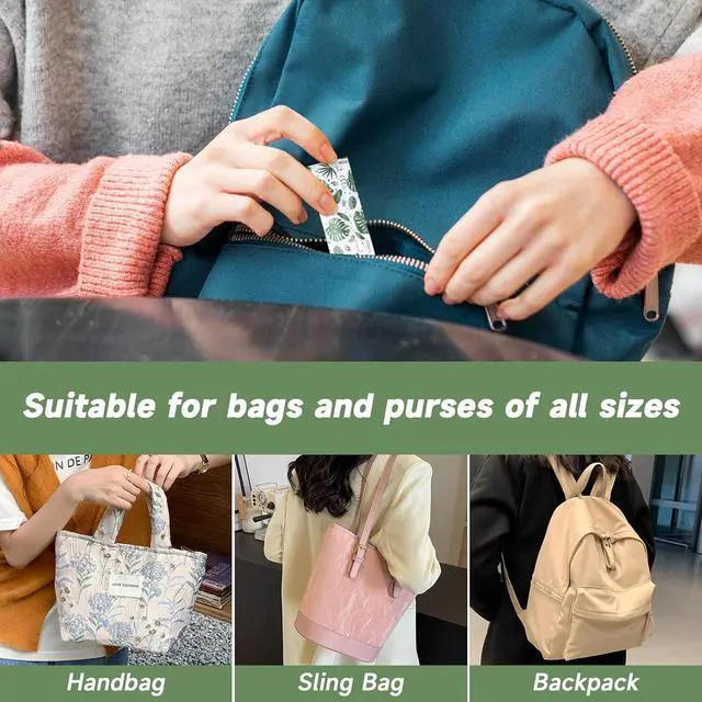 Alt view image 5 of 7 - 64 Pcs Tampon Flasks Set Includes 20 Reusable Plastic Flasks, 40 Self Adhesive Wrappers, 2 Funnels, Storage Bag, Clean Brush, Hidden Tube Flasks for Cruise Event, Concert, Outdoor Sports (Green)