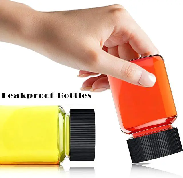 Alt view image 7 of 7 - YZXODN 25 Pack 2 oz Plastic Shot Bottles, Wide Mouth Containers with Caps for Ginger, Juice, Liquids, Samples, Reusable Small Empty Travel Bottles for Independence Day DIY, Weddings, Parties