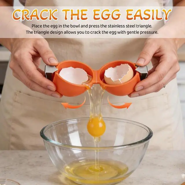 Alt view image 2 of 5 - 3 PCS 2026 New Egg Shell Opener, Stainless Steel Egg Cracker Tool, Hard Boiled Egg Peeler Tool for Cutting Eggs,Quickly Cutting Off Eggs Breaker Kitchen Gadgets