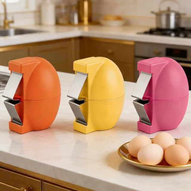 Alt view image 5 of 5 - 3 PCS 2026 New Egg Shell Opener, Stainless Steel Egg Cracker Tool, Hard Boiled Egg Peeler Tool for Cutting Eggs,Quickly Cutting Off Eggs Breaker Kitchen Gadgets