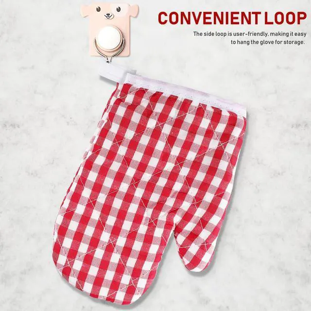 Alt view image 5 of 7 - Cabilock Kids Oven Mitts 2 Pack, Mini Baking Gloves for Children