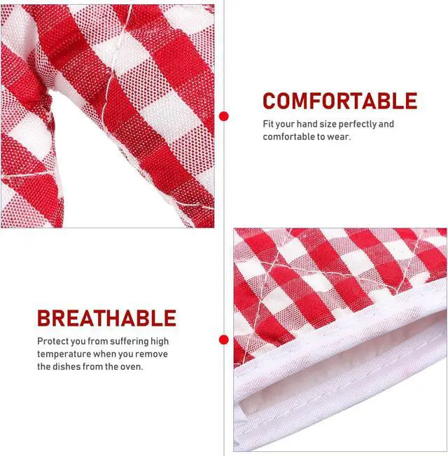 Alt view image 4 of 7 - Cabilock Kids Oven Mitts 2 Pack, Mini Baking Gloves for Children