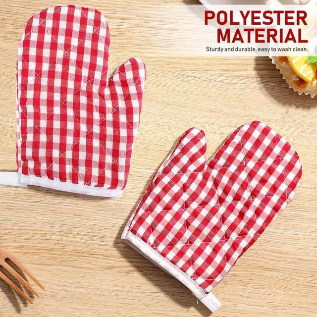 Alt view image 6 of 7 - Cabilock Kids Oven Mitts 2 Pack, Mini Baking Gloves for Children