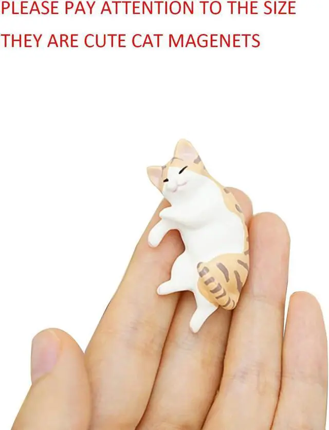 Alt view image 3 of 7 - Cute 6 Pack Fun Cat Refrigerator Magnets Office Magnet Cute Magnets for Fridge 3D Cat Refrigerator Magnet Set 6 Pack,Decoration for Kitchen,House,Office,Whiteboard