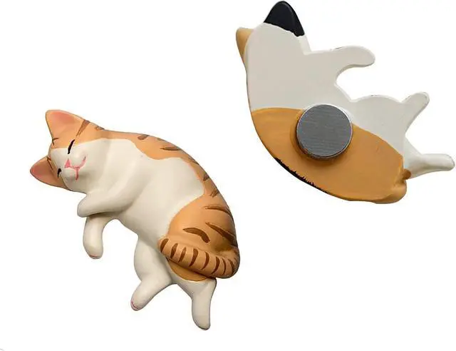Alt view image 4 of 7 - Cute 6 Pack Fun Cat Refrigerator Magnets Office Magnet Cute Magnets for Fridge 3D Cat Refrigerator Magnet Set 6 Pack,Decoration for Kitchen,House,Office,Whiteboard