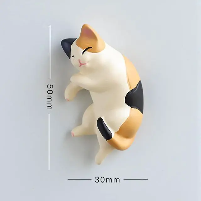 Alt view image 6 of 7 - Cute 6 Pack Fun Cat Refrigerator Magnets Office Magnet Cute Magnets for Fridge 3D Cat Refrigerator Magnet Set 6 Pack,Decoration for Kitchen,House,Office,Whiteboard