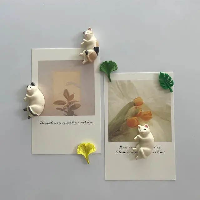 Alt view image 7 of 7 - Cute 6 Pack Fun Cat Refrigerator Magnets Office Magnet Cute Magnets for Fridge 3D Cat Refrigerator Magnet Set 6 Pack,Decoration for Kitchen,House,Office,Whiteboard