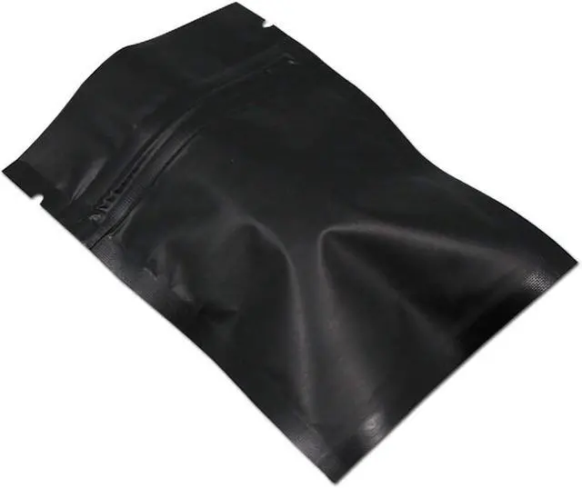 Alt view image 4 of 6 - FERENLI 100 Pcs 2.8x3.9 inch Zipper Lock Mylar Bags for Food Storage | Black, Aluminum Foil, Flat, Heat Sealable, Resealable Zipper Lock, for Coffee Candy Food Packaging, Small Business Supplies