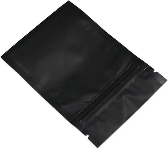 Alt view image 6 of 6 - FERENLI 100 Pcs 2.8x3.9 inch Zipper Lock Mylar Bags for Food Storage | Black, Aluminum Foil, Flat, Heat Sealable, Resealable Zipper Lock, for Coffee Candy Food Packaging, Small Business Supplies