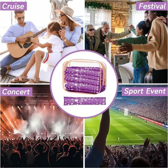 Alt view image 6 of 7 - 64 Pcs Tampon Flasks Set Includes 20 Reusable Plastic Flasks, 40 Self Adhesive Wrappers, 2 Funnels, Clear Storage Bag, Clean Brush, Tube Flasks for Cruise Event, Concert, Outdoor Sports (Purple)