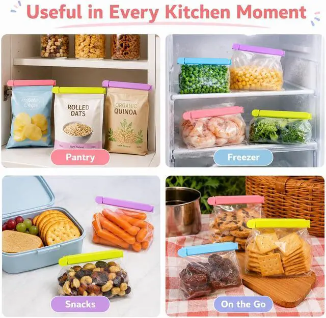 Alt view image 4 of 7 - Tmflove 12 PCS Sealing Clips for Food and Snack Bag(2.75 in, 4.33 in, 6.29 in)