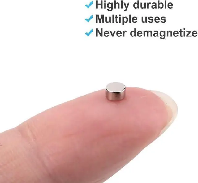 Alt view image 3 of 6 - 200Pcs Small Magnets, Mini Tiny Round Magnet, Micro Neodymium Magnets for Crafts, Miniatures, Refrigerator, Whiteboard, Nail Cutter