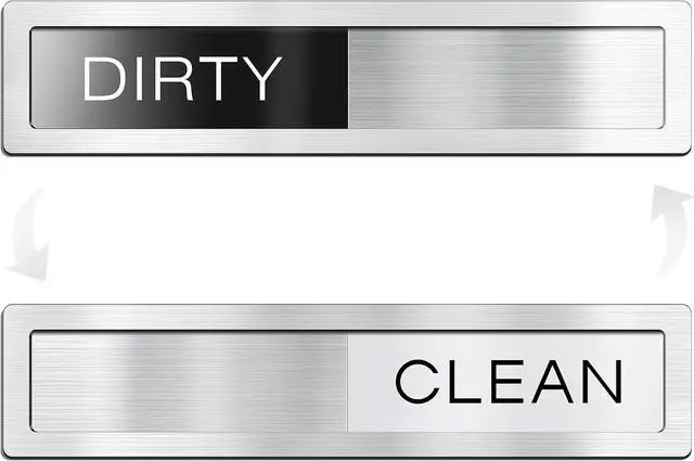 Main image of Dishwasher Clean Dirty Sign, Clean Dirty Magnet for Dishwasher - Strong Holding, Non-Scratch, Easy to Read & Slide 7.08 x 1.57