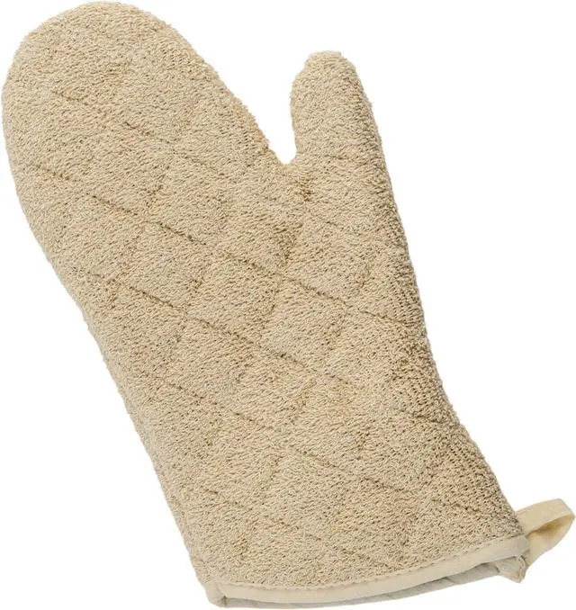 Main image of Winco Terry Oven Mitt, 13-Inch, Tan | Heat resistant up to 600°F, Great for Baking, Hot Pans, Oven Service and Kitchen Prep
