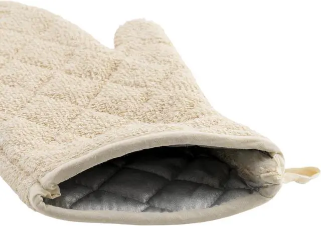 Alt view image 2 of 4 - Winco Terry Oven Mitt, 13-Inch, Tan | Heat resistant up to 600°F, Great for Baking, Hot Pans, Oven Service and Kitchen Prep