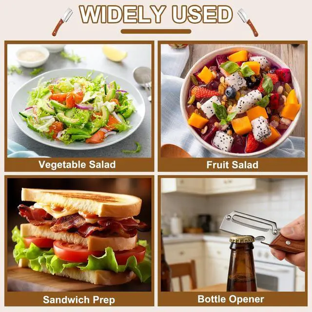 Alt view image 7 of 7 - 2 PCS Multi-Functional Vegetable Peeler for Kitchen, 2 in 1 Stainless Steel Vegetable Peeler with Wooden Handle and Bottle Opener, Kitchen Tool for Vegetables or Fruits that Need to Be Peeled