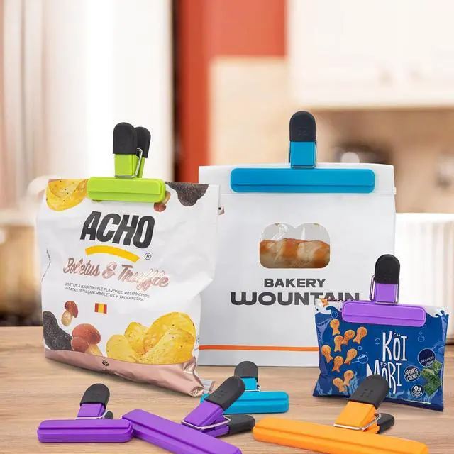 Alt view image 4 of 7 - 11 Pcs Heavy Duty Chip Clips, Bag Clips | Snack Clips, Heavy Duty Sealing Clips for Other Food Bags, for Home, Office, Kitchen, Pantry & More
