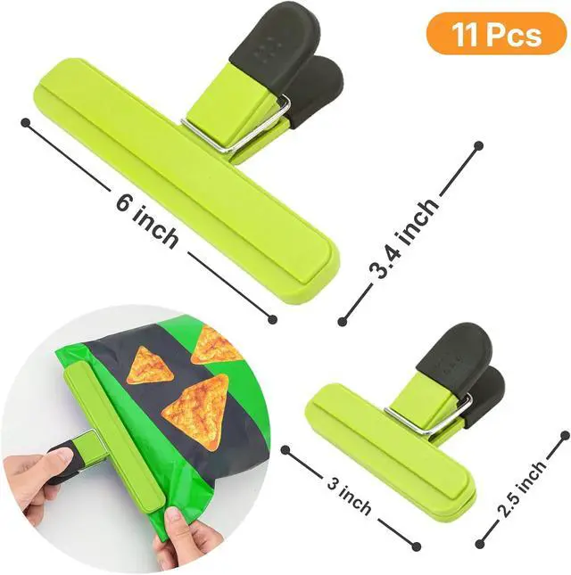Alt view image 2 of 7 - 11 Pcs Heavy Duty Chip Clips, Bag Clips | Snack Clips, Heavy Duty Sealing Clips for Other Food Bags, for Home, Office, Kitchen, Pantry & More